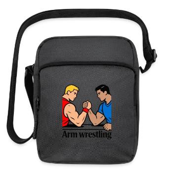 arm wrestling - Upright Crossbody Bag - charcoal grey - Front