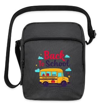 Retro Teacher Mode On School Back to school - Upright Crossbody Bag - charcoal grey - Front