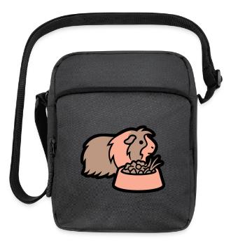 Guinea Pig Hands Feeding Pet Rodent Mom - Upright Crossbody Bag - charcoal grey - Front