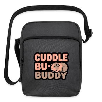 Guinea Pig Love Cuddle Buddy Pet Mom - Upright Crossbody Bag - charcoal grey - Front