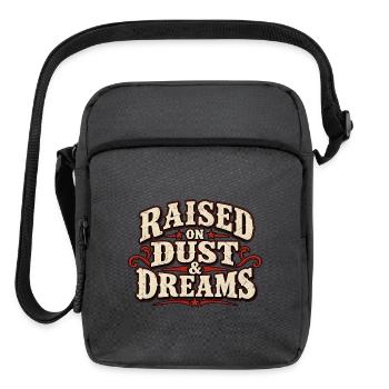 Raised on Dust & Dreams - Upright Crossbody Bag - charcoal grey - Front