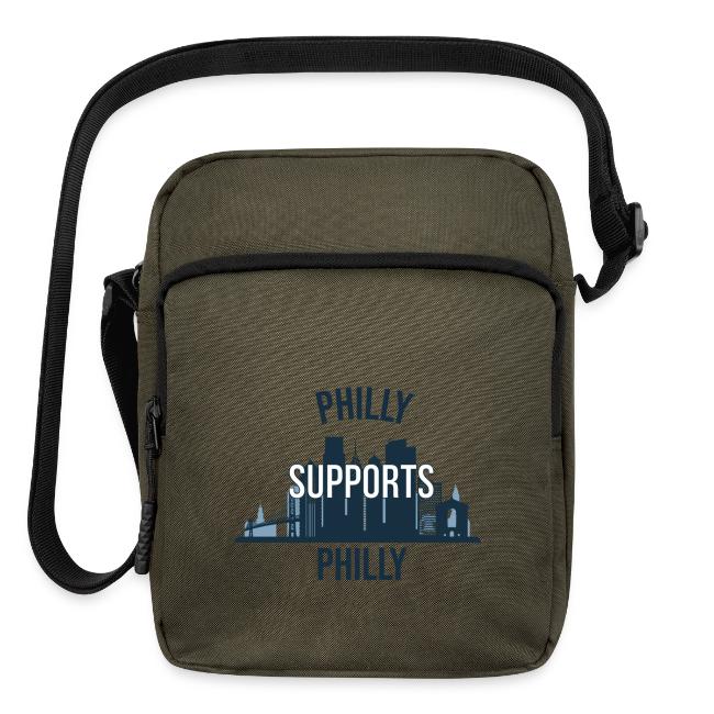 Philly Supports Philly skyline blue transparentbg