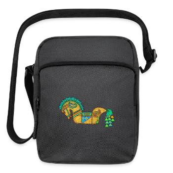 Woven Spirit Horse - Upright Crossbody Bag - charcoal grey - Front