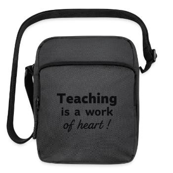 Teacher Mode On School Graphic Funny Teaching - Upright Crossbody Bag - charcoal grey - Front