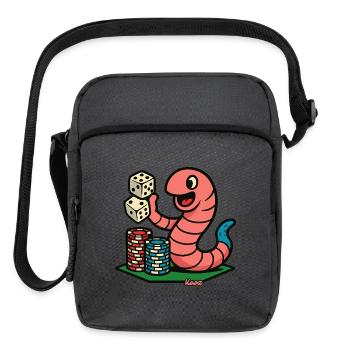 Lucky Worm Dice Casino  - Upright Crossbody Bag - charcoal grey - Front