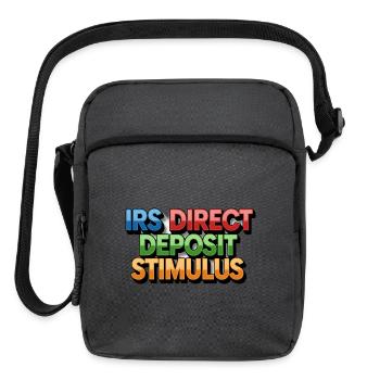 Direct Deposit Stimulus Pop Art - Upright Crossbody Bag - charcoal grey - Front