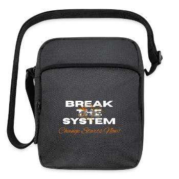 Break_The_System_-_Change_Starts_Now- - Upright Crossbody Bag - charcoal grey - Front