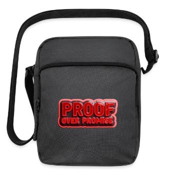 Proof Over Promise  - Upright Crossbody Bag - charcoal grey - Front