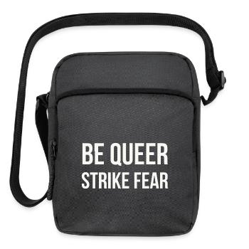 be queer strike fear - Upright Crossbody Bag - charcoal grey - Front