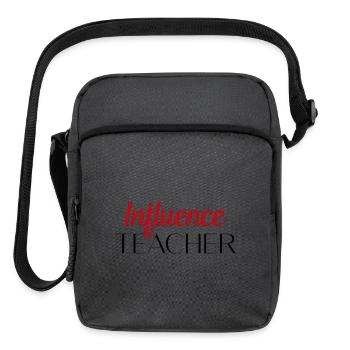 Retro Teacher Mode On School Graphic Classroom - Upright Crossbody Bag - charcoal grey - Front