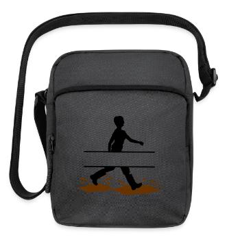 Female Mud Walker Custom – Mud Design - Upright Crossbody Bag - charcoal grey - Front