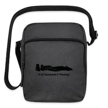 A10 Warthog Silhouette - Upright Crossbody Bag - charcoal grey - Front