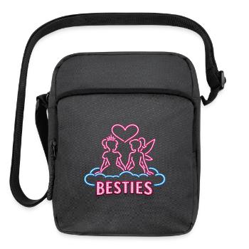 Besties Neon Heart Bond - Upright Crossbody Bag - charcoal grey - Front