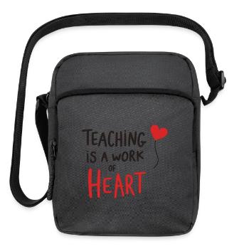 Teacher Mode On School Graphic Funny Teaching - Upright Crossbody Bag - charcoal grey - Front