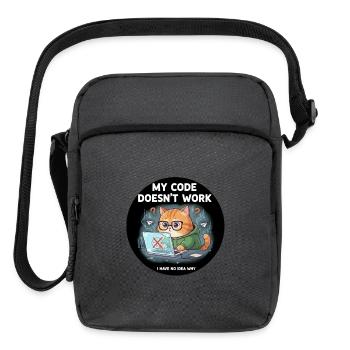 Why isn't it working?" - Upright Crossbody Bag - charcoal grey - Front