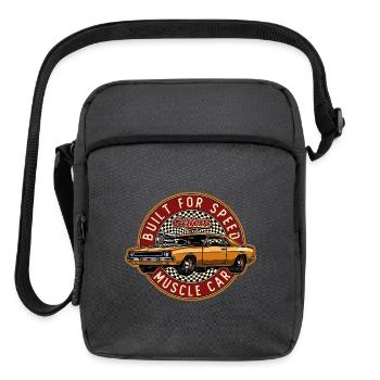 Built for Speed Muscle Car - Upright Crossbody Bag - charcoal grey - Front