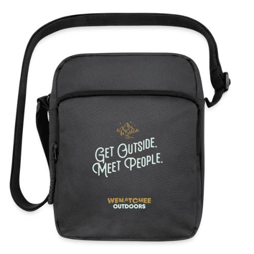 Get Outside. Meet People. 2-Tone, Alternate - Upright Crossbody Bag