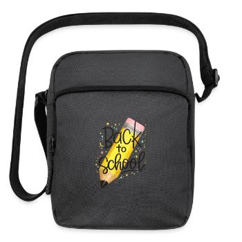 BacktoSchool Pencil Art - Upright Crossbody Bag - charcoal grey - Front