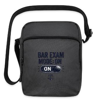 Bar Exam Mode On - Upright Crossbody Bag - charcoal grey - Front
