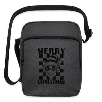 Santa Elf Retro Sunglasses - Upright Crossbody Bag - charcoal grey - Front