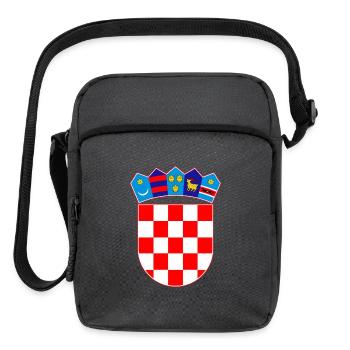 Croatian Coat Of Arms, Checker Shield Crest - Upright Crossbody Bag - charcoal grey - Front