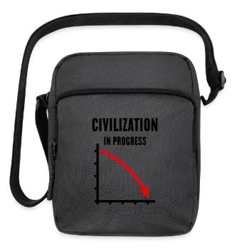 Civilization In Progress (No Future / POS Red 2C) - Upright Crossbody Bag - charcoal grey - Front
