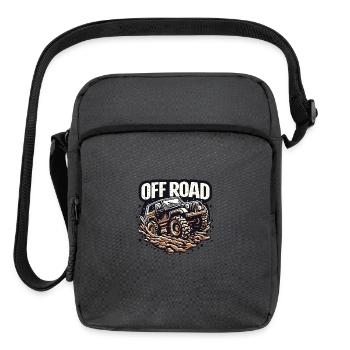 Off road mud design - Upright Crossbody Bag - charcoal grey - Front