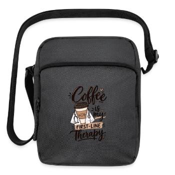 Coffee First-Line Therapy - Upright Crossbody Bag - charcoal grey - Front