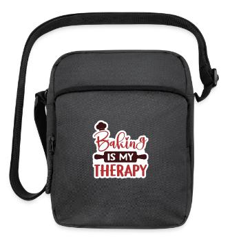 Baking Is My Therapy - Upright Crossbody Bag - charcoal grey - Front