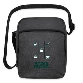 Future Progress Kitchen Grid - Upright Crossbody Bag - charcoal grey - Front