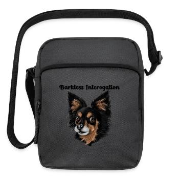 Silent Stare: Fluffy’s Barkless Interrogation Begi - Upright Crossbody Bag - charcoal grey - Front