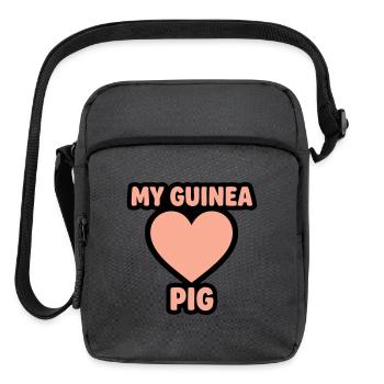 Guinea Pig Love Cuddle Buddy Pet Mom - Upright Crossbody Bag - charcoal grey - Front