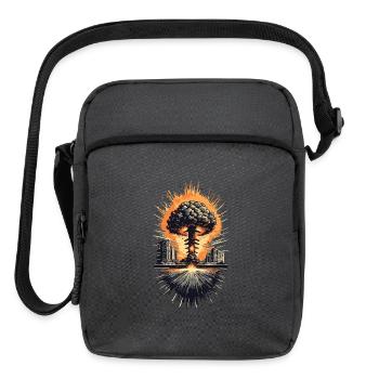 Urban Nuclear Mushroom Cloud - Upright Crossbody Bag - charcoal grey - Front