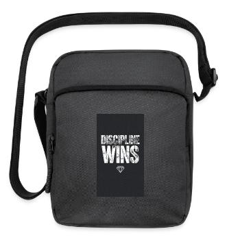 Discipline Wins Diamond Emblem - Upright Crossbody Bag - charcoal grey - Front