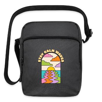 STAY CALM WAVES - Upright Crossbody Bag - charcoal grey - Front