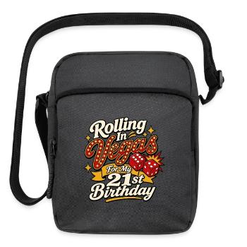 Rolling In Vegas 21st Birthday - Upright Crossbody Bag - charcoal grey - Front