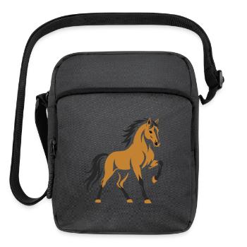 Golden Horse - Upright Crossbody Bag - charcoal grey - Front