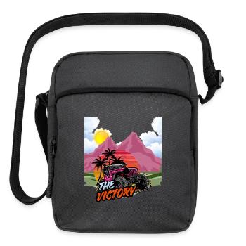 Race car - victory car - Upright Crossbody Bag - charcoal grey - Front