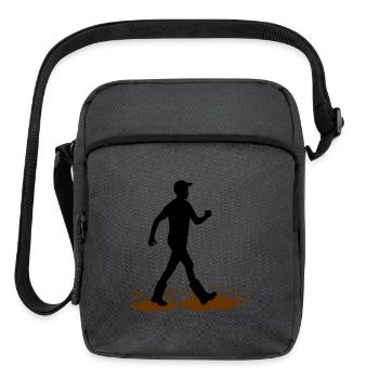 Male Mud Walker – Mud Explorer - Upright Crossbody Bag - charcoal grey - Front
