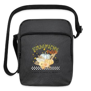 Autumn Pumpkin Patch Floral Glow - Upright Crossbody Bag - charcoal grey - Front