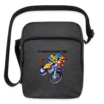 Vivid Moto Racer Neon Splash - Upright Crossbody Bag - charcoal grey - Front