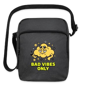 Bad Vibes Only Cloud Graphic - Upright Crossbody Bag - charcoal grey - Front