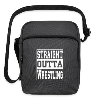 Wrestling Saying Funny - Upright Crossbody Bag - charcoal grey - Front