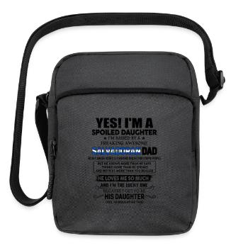 Yes I m spoiled daughter raised by awesome Salvado - Upright Crossbody Bag - charcoal grey - Front