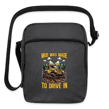 Mud Racing Mud Was Made To Drive In Loves Off-Road - Upright Crossbody Bag - charcoal grey - Front