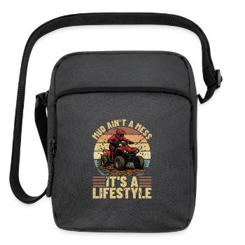 Mud Racing Mud Ain't A Mess It's Offroad Vehicles - Upright Crossbody Bag - charcoal grey - Front