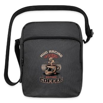 Mud Racing Enthusiast Before Mudding Coffee Lover - Upright Crossbody Bag - charcoal grey - Front
