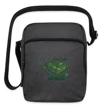 Lucky Nurse Clover Heart Stethoscope - Upright Crossbody Bag - charcoal grey - Front