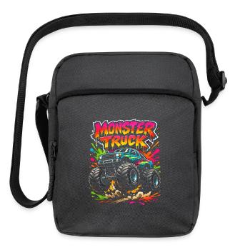 Monster Truck Neon Splash - Upright Crossbody Bag - charcoal grey - Front