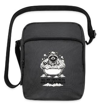 All My Troubles Are Soap Bubbles - Upright Crossbody Bag - charcoal grey - Front